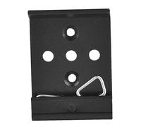Klanata Din Rail Clip, 35mm Aluminum Fixed Clamp Fasten Clip, Mounting Relay Clamps, for Electrical Panel Installation, Industrial Use (35mm5 Hole Matte Black)