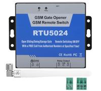 Klanata GSM Gate Opener RTU5024 Remote Control Switch, 2G Access Controller for Garage Door, Metal Case IP30, Quadband 850/900/1800/1900MHz, SMS Free Call Activation