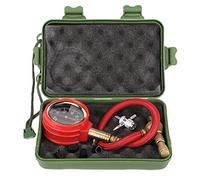 Klanata High Accuracy Portable Tire Pressure Gauge - Dial Meter Tester with Rubber Shell and Brass Inflator for Auto Car Tires