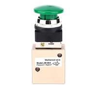 Klanata JM-06A Pneumatic Mechanical Valve PT1/4" 2 Position 3 Way Spring Push Button, Aluminum Alloy Manual Control Valve for Air Pneumatic Systems