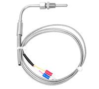 Klanata K Type Grounded Thermocouple Temperature Sensor with Stainless Steel Probe, 1/8 inch NPT Thread & 1m Cable for PID Temperature Controller