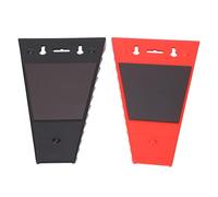 Klanata Magnetic Wrench Organizer 2 Pack, 24 Slots ABS Rack Holder for Tool Chests, Fits Metric 6mm to 24mm and Imperial 1/4 Inch to 1 1/16 Inch Wrenches, Red and Black