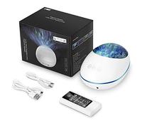 Klanata Ocean Wave Projector, 8 Romantic Colors Changing with Bluetooth Remote Control, Timer, Music Speaker for Kids Bedrooms