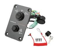 Klanata Outboard Motor Ignition Key Switch Panel Assembly 10 Pin Wiring Harness Replacement for 2/4 Stroke Mechanical Shift Engines, Replaces OE 704 82570 08 00