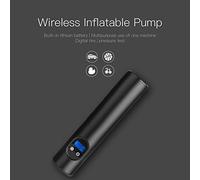 Klanata Portable Cordless Tire Inflator - Hand Held Air Compressor for and Car Use - Automatic Vehicle Pump with Digital Barometer and LED Light - Emergency Inflatable Device for All