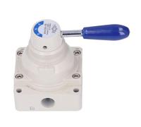 Klanata Rotary Lever Hand Control Valve, Rotary Lever Hand Valve, 45° Air Flow Control 0~1.0mpa 0-145Psi 3 Position 4 Way, Electronic Component Foot Switches (4HV330-08)