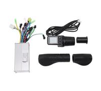 Klanata Sine Wave Brushless Controller 36V 48V 500W 28A with 128DX Half Twist Throttle Grip and Display Panel - 3 Mode Motor Control Kit for Electric Bicycle Cycling Equipment - Heavy