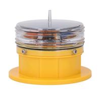 Klanata Solar Powered Navigation Beacon Light - Yellow LED 360 Degree Warning Lamp - 2.5nm Visible Distance - IP67 Rating - 2000mAh Battery - for Maritime and Industrial Applications