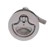 Klanata Stainless Steel Cam Latch with Red Dot Indicator and Backing Plate, Marine Grade Floor Buckle for Boat Hatch Door, Compatible with Ships Yachts RV, 2-5/8 Inch
