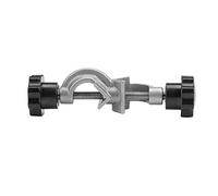 Klanata Stainless Steel Lab Stand Head Clamps Holder - Silver Laboratory Metal Grip Support - Sturdy Right Angle Clip - 4.3x1.4x1.4in - Lab Equipment for Science Experiments -