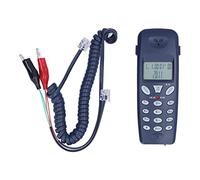 Klanata Telephone Tester with Connecting Cable, DTMF Caller ID, 16 Bit Display, ID & Times Records, Flash Off 300 600 1000ms, Phone Butt Test Tool
