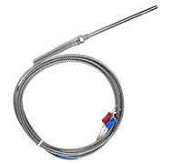 Klanata Type K Thermocouple, M8 Thread K Type Thermocouple with 50mm Probe, Temperature Sensor Wire for 0-400℃ Range, Industrial and Laboratory Use (2m)