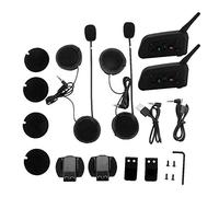 Klanata V6 Pro Bluetooth Motorcycle Helmet Intercom Headset, 1200m Range Multi Rider Wireless Communication System for 6 Riders, 850mAh Long Lasting Battery, Includes Replacement Metal