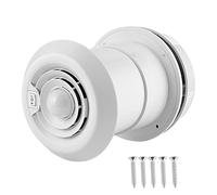 Klanata Van Roof Fan, 12V 12V Powered Round Vent with LED Light, Ventilation Mushroom Head Shape for Homes, Trailers, and Caravans (Round Outlet Vent)