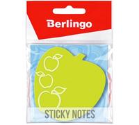 Klangwelt - Berlingo Sticky Note Pad, 70 x 70 mm, 1 Pad, 50 Sheets per Pad, Sticky Notes for Notes and To-Do Lists, Apple Series, Neon Colours, Green