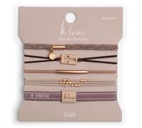 K'lani Faith Bracelets for Women - Elastic Bracelets and Boho Hair Ties - Cute Hair Ties for Women and Hair Tie Accessories - Stylish Bracelets Boho Style for Hair and Wrist - Set of 5 (Small)
