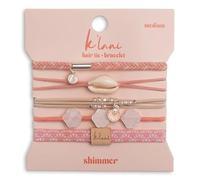 K'lani Hair Tie Bracelets for Women - Elastic Hair Bands That Double as Stylish Jewelry - Shimmer - Large