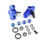 KLAPR Metal Front Steering Knuckle and Rear Hub Carrier for 1/8 Arrma KRATON Outcast Notorious BLX 6S RC Car Upgrade Parts Accessories (Color : Front Blue 2pcs)