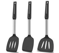 KLAQQED Spatula Set Silicone Heat Resistant for Nonstick Cookware Rubber Silicone Spatula Turner Fish, Large Nonstick Plastic Egg Wok Spatula for kitchen use Cooking Utensils Set