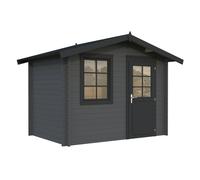 Klara S (3x2m | 4.7m2 | 28mm) Beach Hut Style Tiny Log Cabin or Garden Shed
