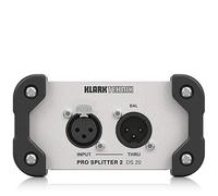 Klark Teknik DS20 Pro Splitter 2 Passive 1-In/2-Out Signal Splitter with Midas Transformer and Extended Dynamic Range