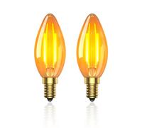 Klarlight 2.5W E14 LED Vintage Salt lamp Light Bulb Warm White,C35 Candle Bulbs Small Edison Screw Light Bulb,2200K Amber SES Dim Orange Bulb Equivalent 20W Incandescent,Non-Dimmable,2-Pack