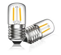 Klarlight 2W E27 LED Night Light Bulb, T28 Tubular Low Watt Light Bulbs, 15W Pygmy Bulb Replacement, Warm White 2700K for Table lamp, Desk Lamp, Bedside Lamp, Non-Dimmable, 2 Packs