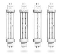 Klarlight 4 PCS R7S Heat Lamp Bulb 300W Gantry Lights Jacketed Food Lamp R7S Heat Lamp Kit Food Safe Lamp 240v R7S Halogen Heat Lamps for Buffets, Catered Event, Warm White