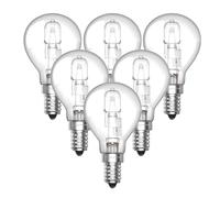 Klarlight 6 Pack E14 28W G45 Dimmable Halogen Bulb, Warm White 2700K Small Edison Screw Globe Halogen Bulb 240V, 40W Equivalent Classic Mini Globes Clear Round Light Bulbs