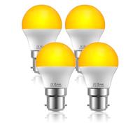 Klarlight B22 Bayonet LED Night Light Bulb, Warm White 2000K 3W G45 Globe Non-dimmable BC Bayonet Cap, Blue Light Blocking Amber Bulb for Baby Nursery, Bedroom(4-Pack)