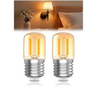 Klarlight Dimmable E27 LED Screw Bulb 2W Night Light Bulb 2200K Amber Warm, 15W Pygmy Bulb Replacement, 230V, T28 Low Watt Light Bulbs for Bedside Lamp, Table lamp, Desk Lamp, 2-Pack
