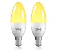 Klarlight LED Dusk to Dawn Light Sensor Bulb 5W B15 280LM Auto On Off Bulb for Indoor Outdoor Courtyard Porch Garage Garden Warm White 3000K Pack of 2
