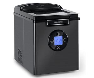 Klarstein 1.8L Small Ice Maker Machine, Counter Top Ice Machine For Home and Kitchen, Fast Operation, 12 kg of Large & Small Ice Bullets, LCD Screen, Self-Cleaning Countertop Ice Cube Maker Machine