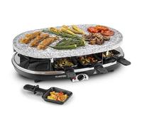 Klarstein 1500W Rotatable Raclette Grill Machine w/ Large Indoor Grill & 8 Small Pans