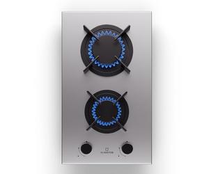 Klarstein 2 Burner Gas Hob, 4200W Electric Hob, Silver Stainless Steel Wok Burner, 2 Ring LPG Cooker