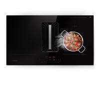 Klarstein 2-in-1 with integrated extractor hood, induction hob with extractor hood for kitchen island, 4-burner hob with built-in extractor hood, 750 m³/h air flow, touch display, energy efficiency A