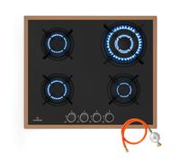 Klarstein 4-burner Gas Hob 60 cm Glass Gas Cooker 8 kW Electric Ignition