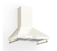 Klarstein 60cm Angled Extractor Fan for Kitchens, Exhaust Extractor Fan Hood w/Dishwasher Safe Aluminium Grease Filter, Quiet and Powerful 645m³/h Airflow, LED Lighting, Degreasing Extractor Hood