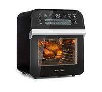 Klarstein AeroVital Cube Hot Air Fryer - Air Fryers, Air Fryer Oven, Low-Fat Frying, 1600W, 12 L Volume, Timer, 13 Programmes and 3 Functions, Digital Display, Heat-Resistant Housing, Black