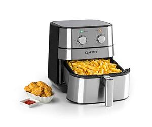 Klarstein AeroVital Hot Air Deep Fryer - Deep Fryer - 1700 W - 5,4 Liter Volume - Temperature Adjustment - Timer - Dishwasher-Safe Parts - Low-Fat, time-Saving deep Frying - Stainless Steel - Silver