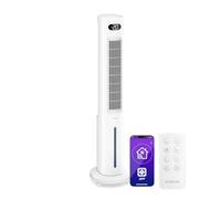 Klarstein Air Cooler, Evaporative Smart Cooling Fan, 5L Removable Tank, App & Voice Control, Timer, Portable Air Cooling Fan for Room & Bedroom, White
