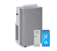 Klarstein AireLux Portable Air Conditioner - 14,000 BTU, Smart App & Voice Control, for Rooms up to 30 m², 4-in-1 Cooling, Dehumidifier, Fan & Sleep Mode, Quiet, Grey