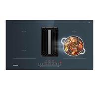 Klarstein AirJet 90 Induction Hob with Extractor - A++ Energy Efficiency, 750 m³/h Exhaust, 10000 W Boost, Touch Control, Flex Zones, Child Lock, Anthracite