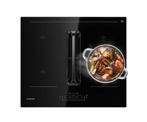 Klarstein AirJet BasicHybrid 60cm 4 Ring Induction Hob with Extractor Black