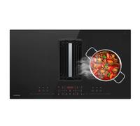 Klarstein AirJet FlexPro 90cm 4 Ring Induction Hob with Extractor Black