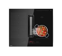Klarstein AirJet Induction Hob with Extractor - 12 kW Power, 600 m³/h Air Flow Energy Efficient, Quiet 52 dB, Touch Control, Bridge Connect, 9 Levels, Black