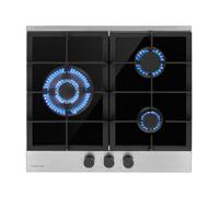 Klarstein Alchemist 60cm Gas Hob 3 Burners Silver