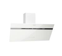 Klarstein Alina Cooker Hood - 80cm Extractor Hood, 615 m³/h Air Flow, A Energy Efficiency, Touch Control, LED Lighting, Quiet 69 dB, Ducted & Recirculating, White