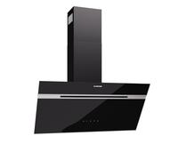 Klarstein Alina Cooker Hood - 80cm Extractor Hood, 615 m³/h Air Flow, A Energy Efficiency, Touch Control, LED Lighting, Quiet 69 dB, Ducted & Recirculating, Black
