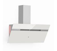 Klarstein Alina Cooker Hood - 90cm Kitchen Extractor, 690 m³/h Airflow, A++ Energy Efficiency, LED Lighting, Quiet 52 dB, Touch Control, Exhaust & Recirculation, White